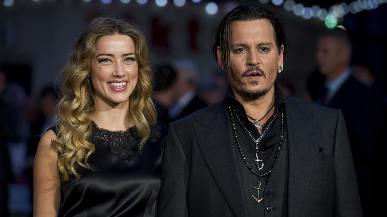 Amber Heard and Johnny Depp posing together