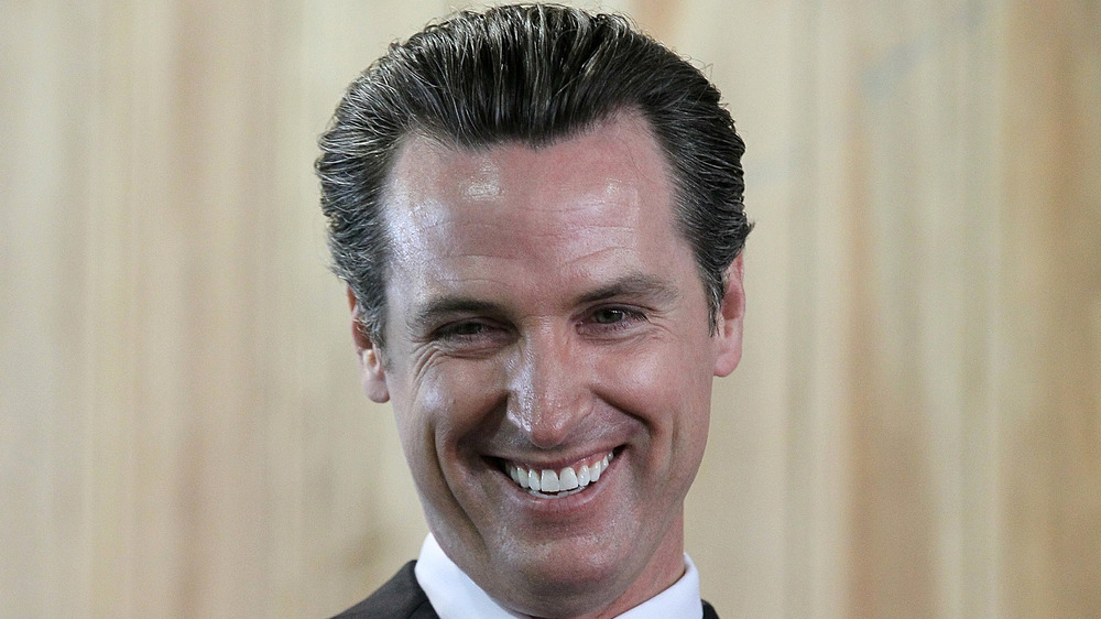 Gavin Newsom laughing