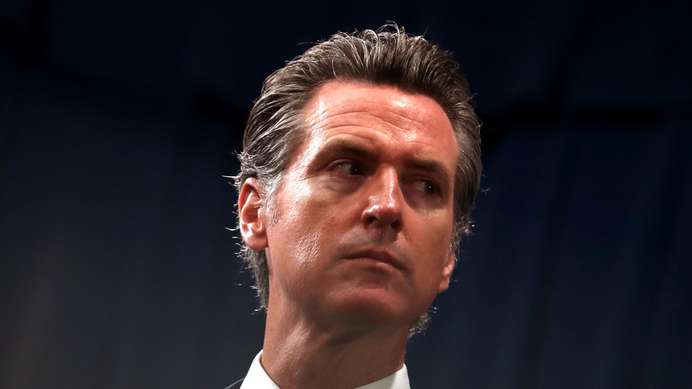 Gavin Newsom pensive