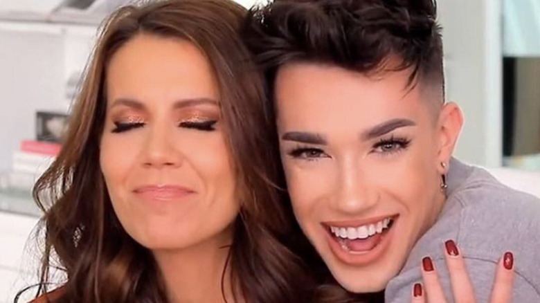 James Charles and Tati Westbrook hugging 