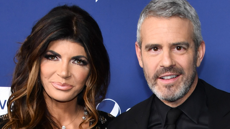 Teresa Giudice and Andy Cohen pose together