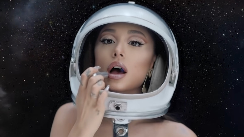 Ariana Grande in space helmet for R.E.M. Beauty