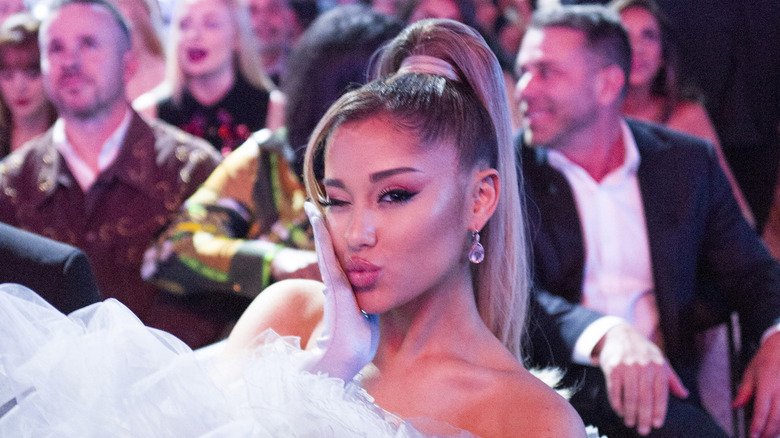 Ariana Grande winking at camera 