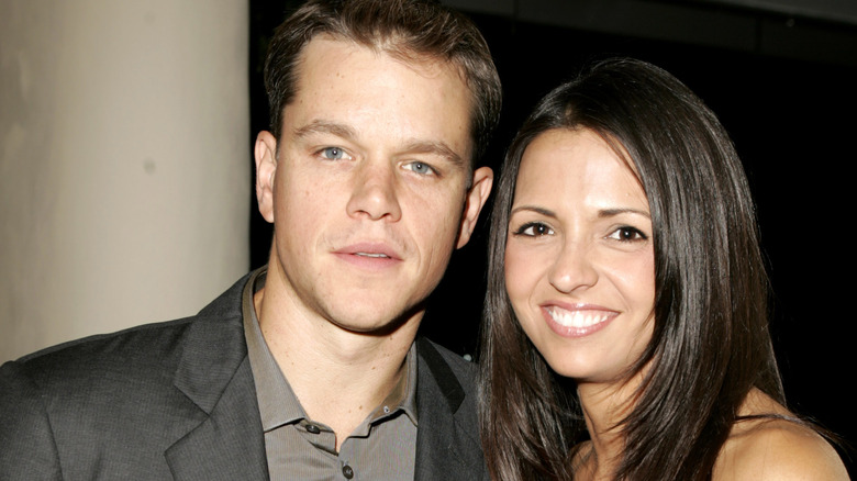 Luciana Barroso and Matt Damon in 2005