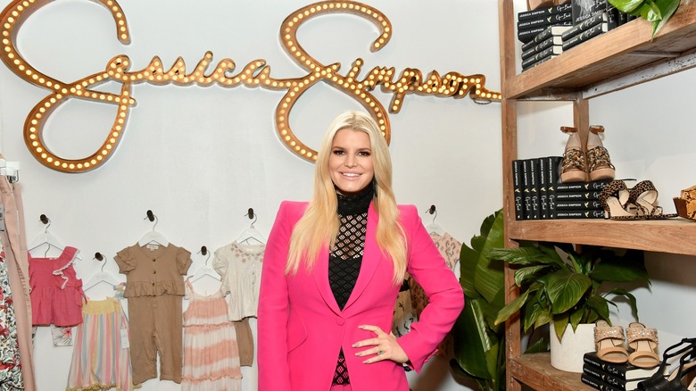 Jessica Simpson promoting her brand