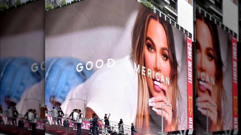 Good American's billboard at Times Square, NYC