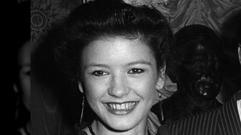 teenage Catherine Zeta-Jones smiling