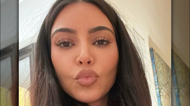 Kim Kardashian takes a selfie 