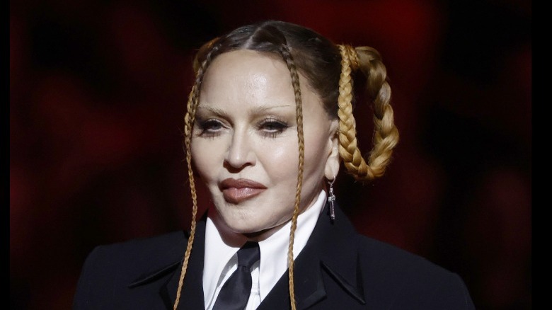 Madonna wearing braids