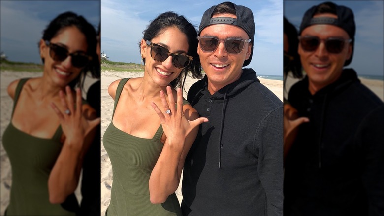 Rickie Fowler and Allison Stokke smiling