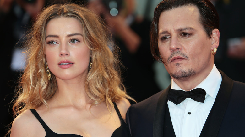 Johnny Depp and Amber Heard during the 72th Venice Film Festival 2015
