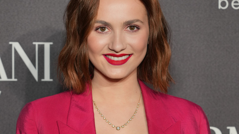 Maude Apatow red lipstick