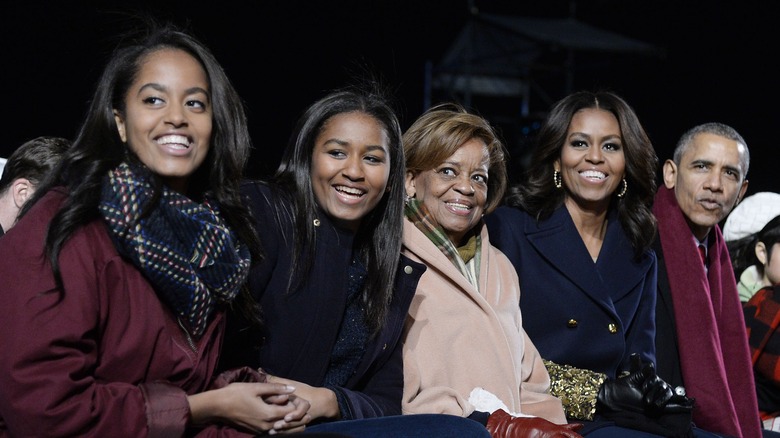 Marian Robinson with the Obama family