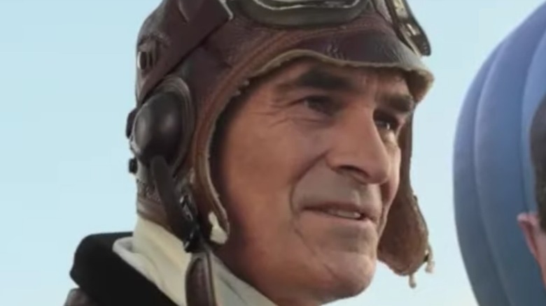 Ty Burrell in aviator outfit in super bowl ad