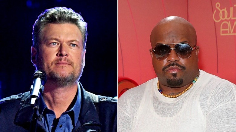 Blake Shelton and CeeLo side by side