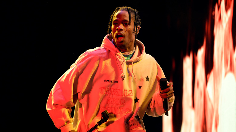 Travis Scott performing onstage