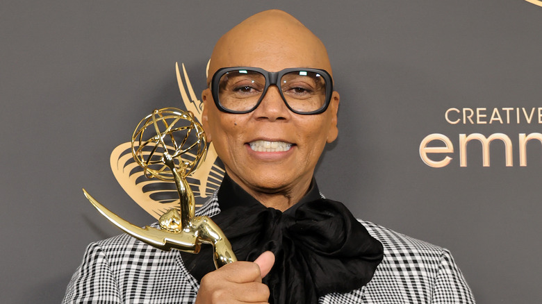 RuPaul smiling at the Emmys