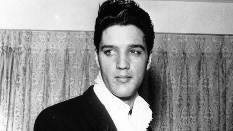 Elvis Presley smiling in close up