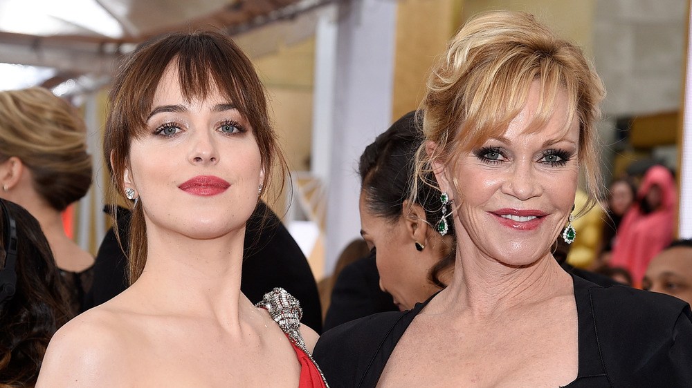 Dakota Johnson and Melanie Griffith at the Oscars in 2015