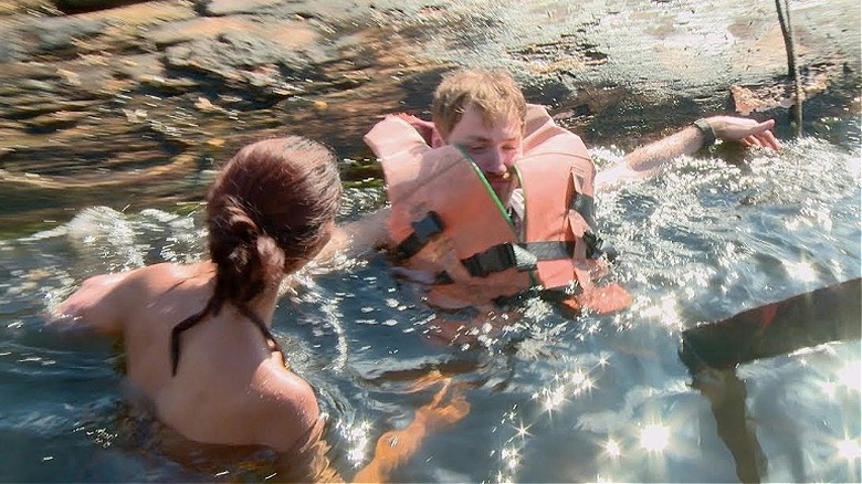 Paul and Karine swimming on 90 Day Fiance