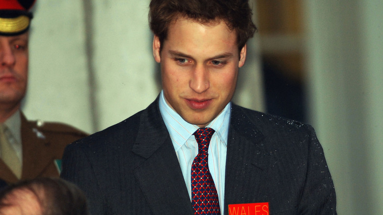 Prince William wearing his Sandhurst 'Wales' badge