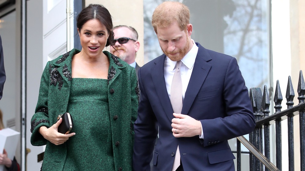 Prince Harry and Meghan Markle while pregnant