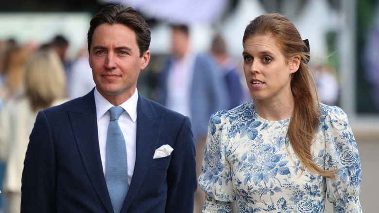 Edoardo Mapelli and Princess Beatrice at the 2022 Chelsea Flower Show