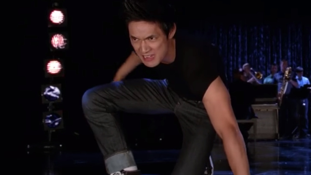 Harry Shum Jr as Mike Chang auditions for West Side Story in Glee