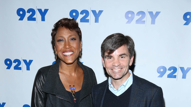 Robin Roberts and George Stephanopoulis attend "An Evening with Robin Roberts And George Stephanopoulis" in 2014 