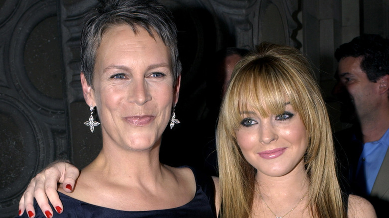 Jamie Lee Curtis and Lindsay Lohan on the red carpet