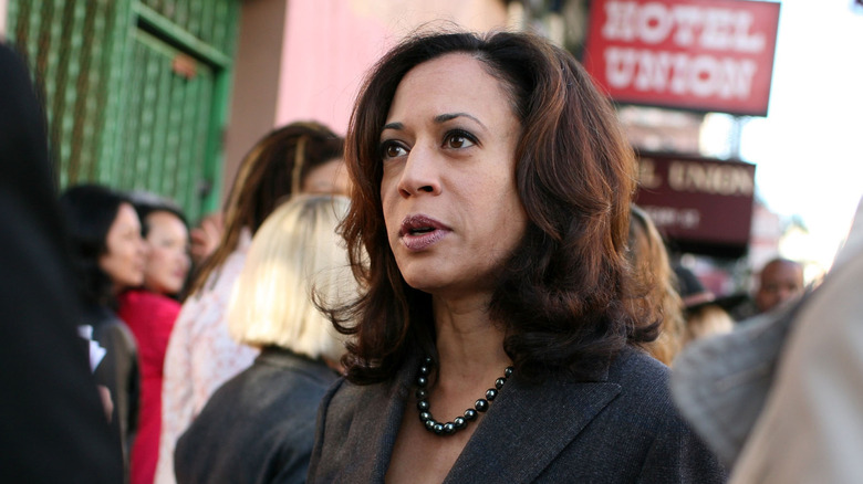 San Francisco DA Kamala Harris listening intently in 2008