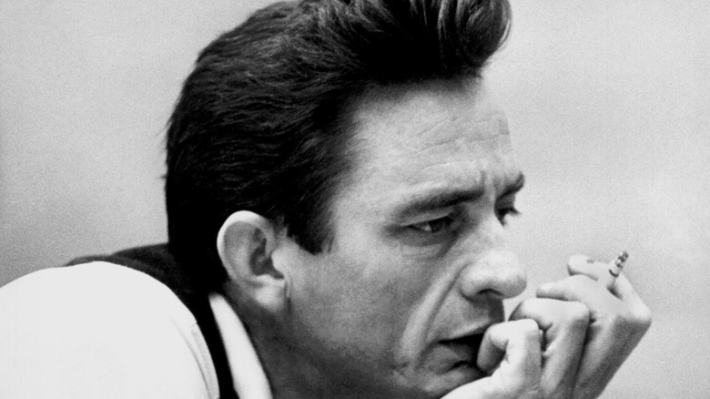 portrait of Johnny Cash in 1969