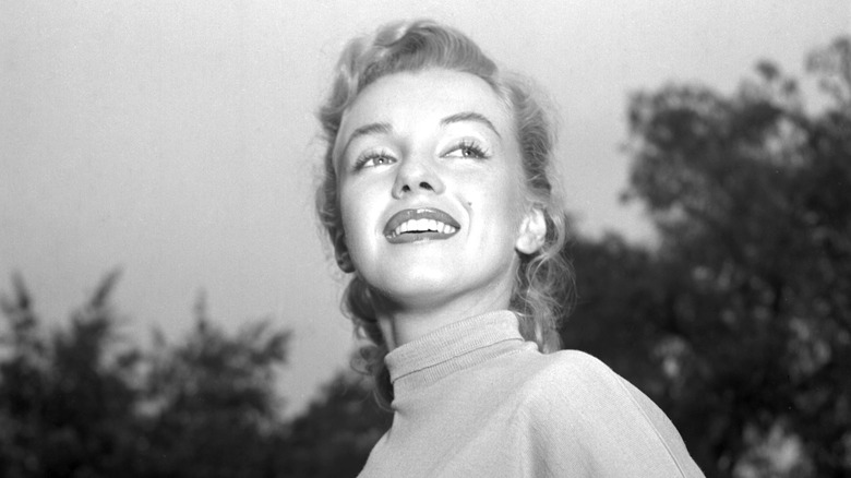 Black and white image of Marilyn Monroe