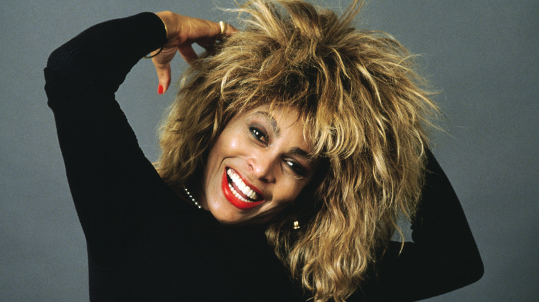 Tina Turner red lipstick