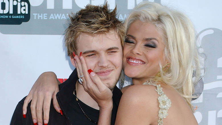 Nicole Anna Smith posing with her son Daniel