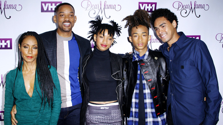 Will Smith and his family on the red carpet