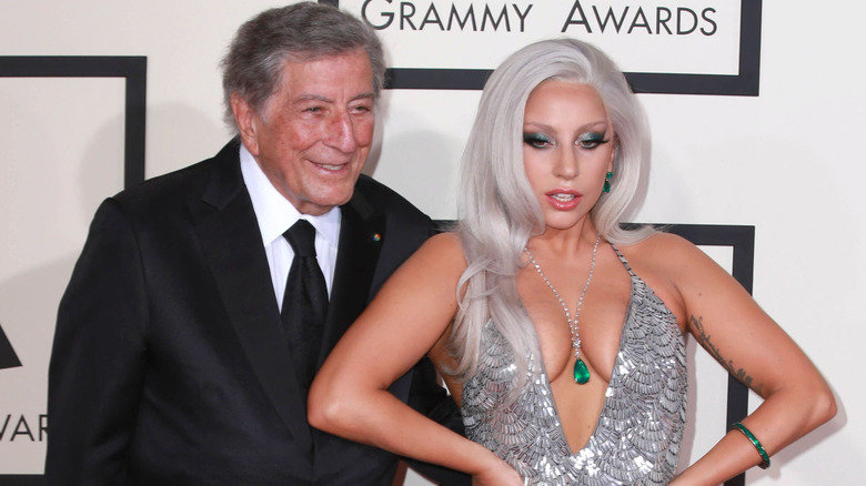 Lady Gaga and Tony Bennett at Grammys