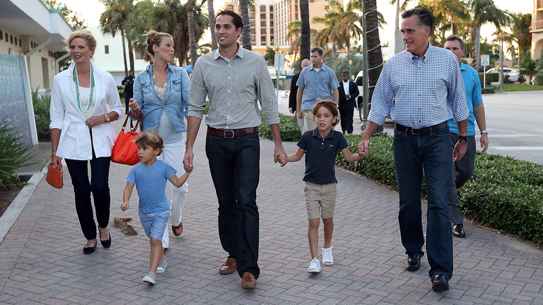 Ann and Mitt Romney and family members