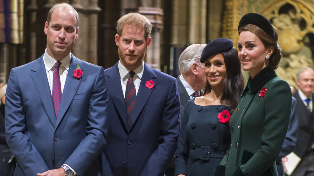 The royal family smiling