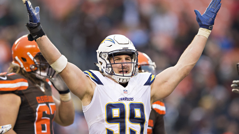 Joey Bosa celebrating during a game