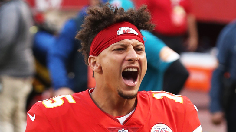 Patrick Mahomes yells