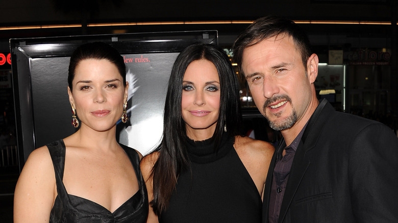 Neve Campbell, Courteney Cox, and David Arquette in 2011