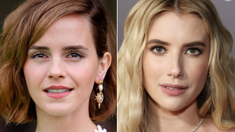 emma watson and emma roberts on a red carpet