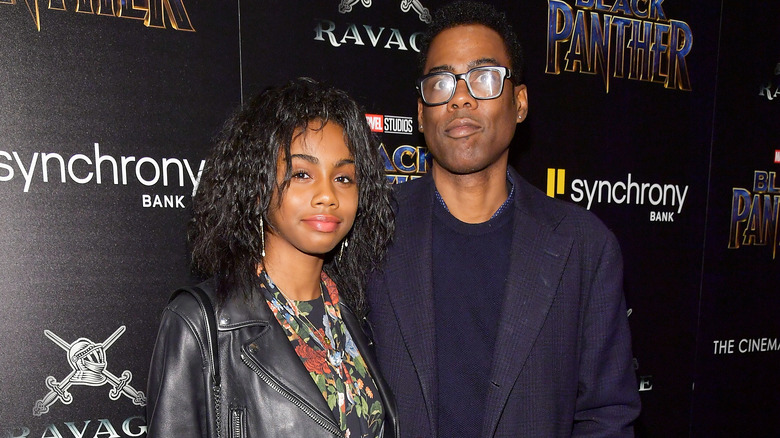 Chris Rock poses with daughter Zahra