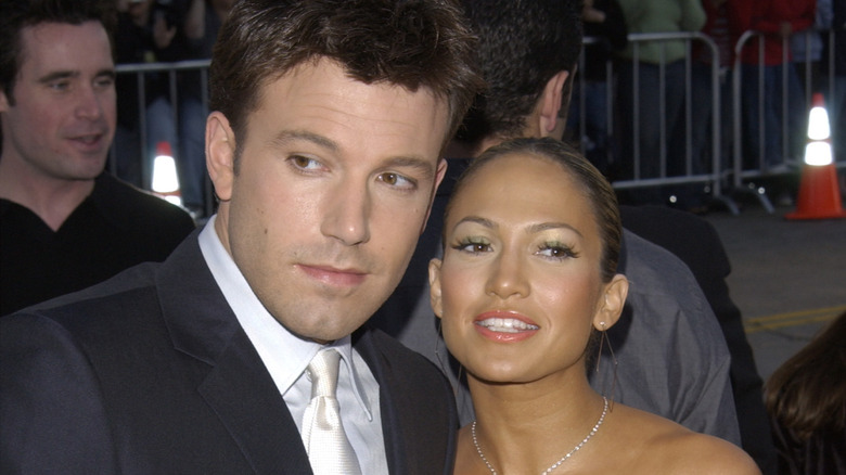 Ben Affleck and Jennifer Lopez smiling 