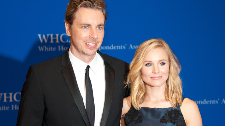 Kristen Bell and Dax Shepard smiling