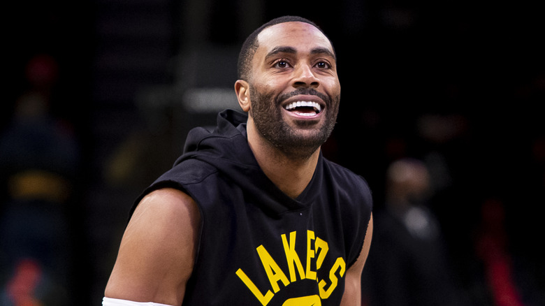 Wayne Ellington smiling on the court