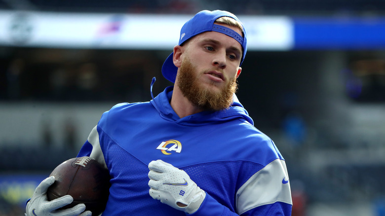 Cooper Kupp holding a football