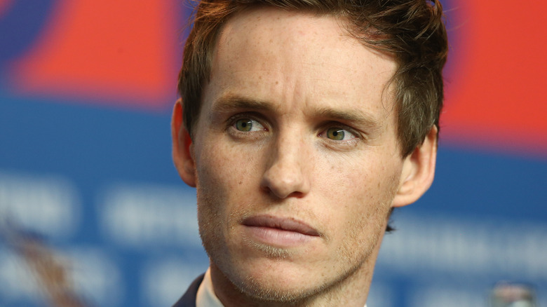 Eddie Redmayne with serious expression