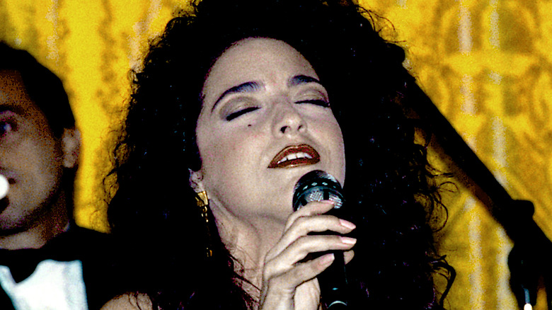 Gloria Estefan performing in 1991